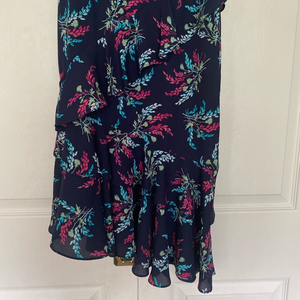 {Likely} Ophelia Floral Asymmetrical Ruffle Dress in Blue - Women's 00 - NWT - Picture 4 of 11